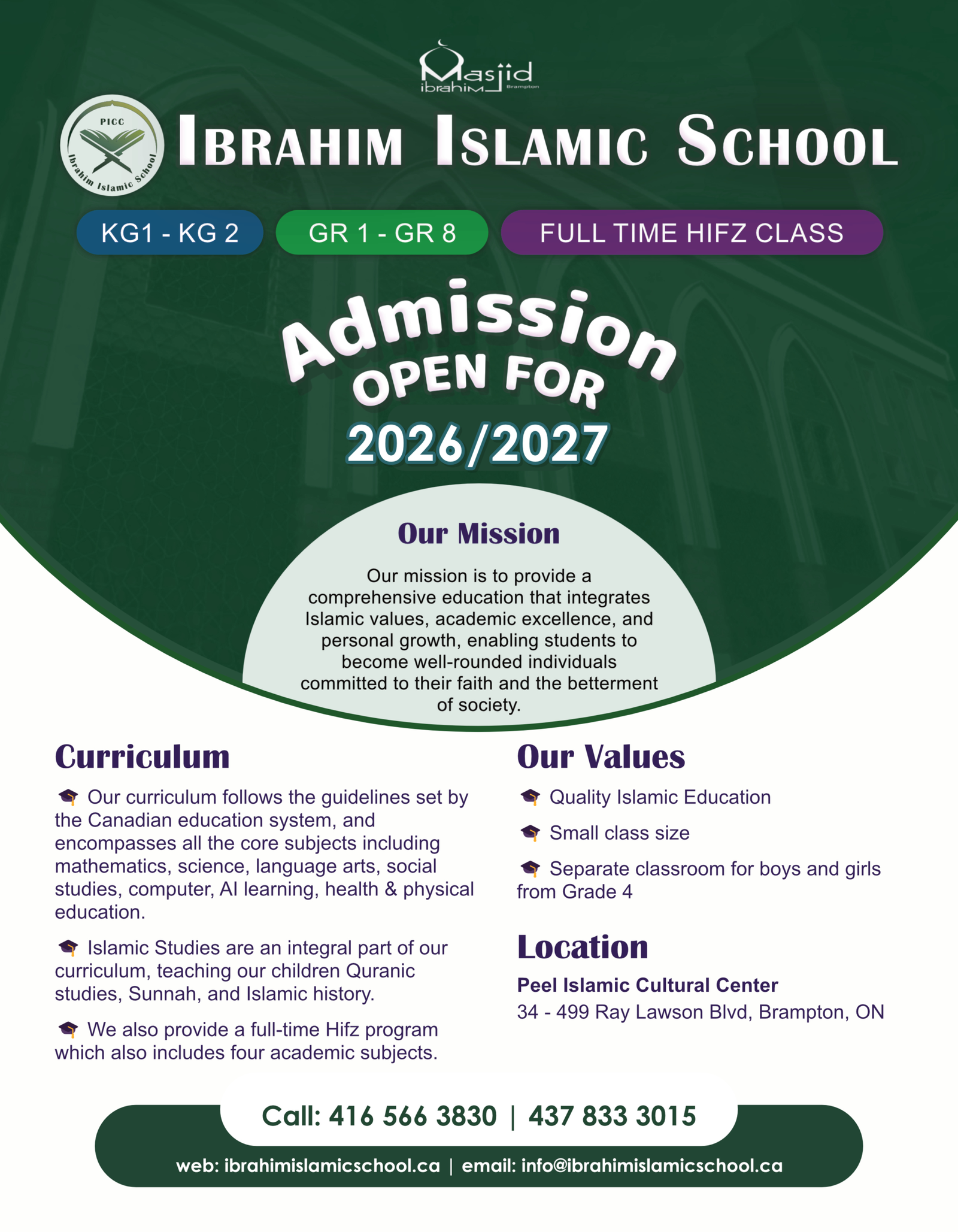 Ibrahim Islamic School Flyer 2026